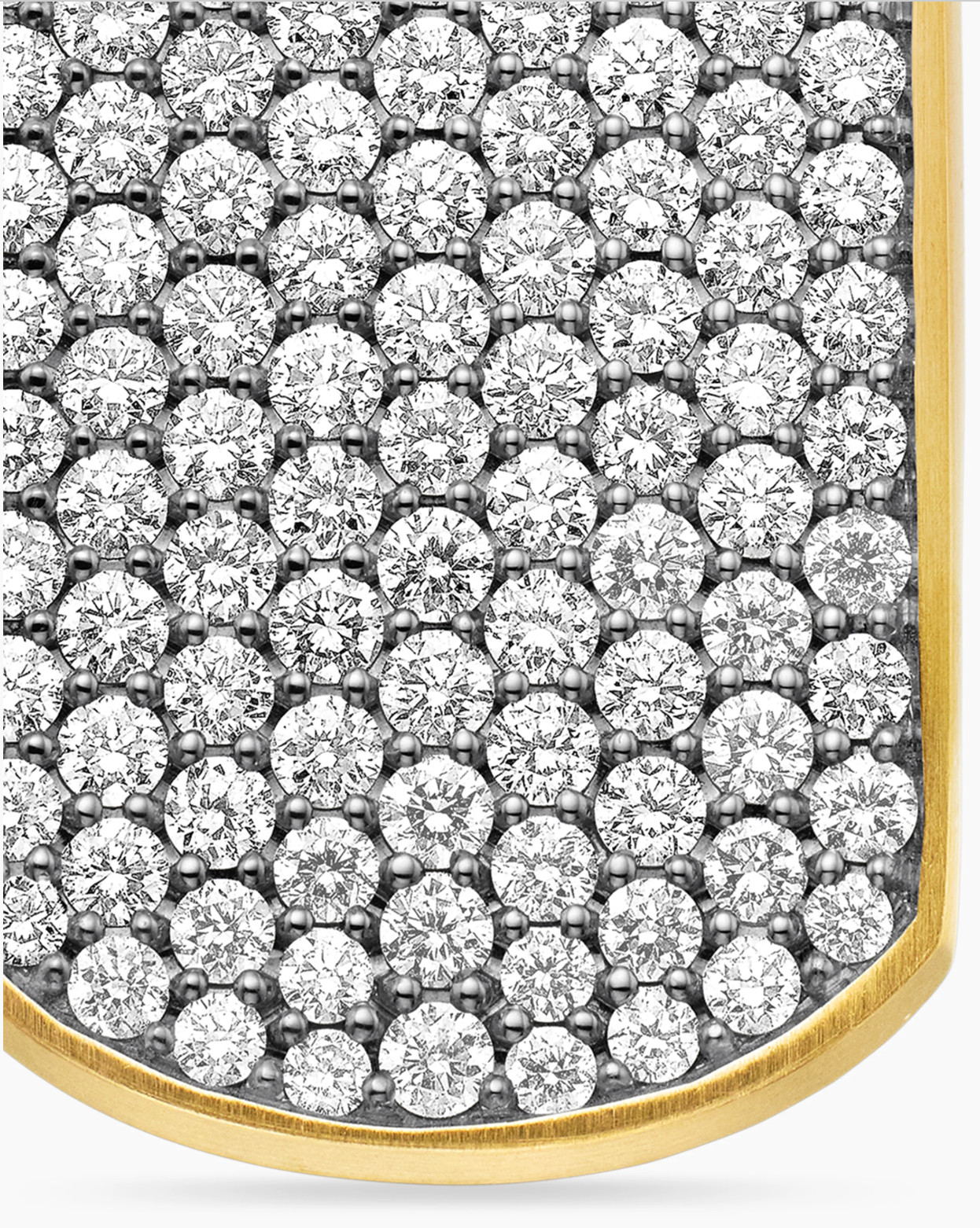 David Yurman Chevron Tag 18K Yellow Gold with Diamonds, 27mm