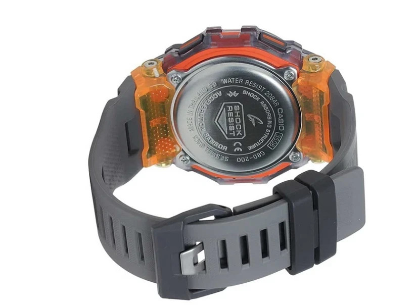 Casio G-Shock GBD-200SM-1A5 G-Squad Bluetooth Step Tracker Skeleton Resin 200M