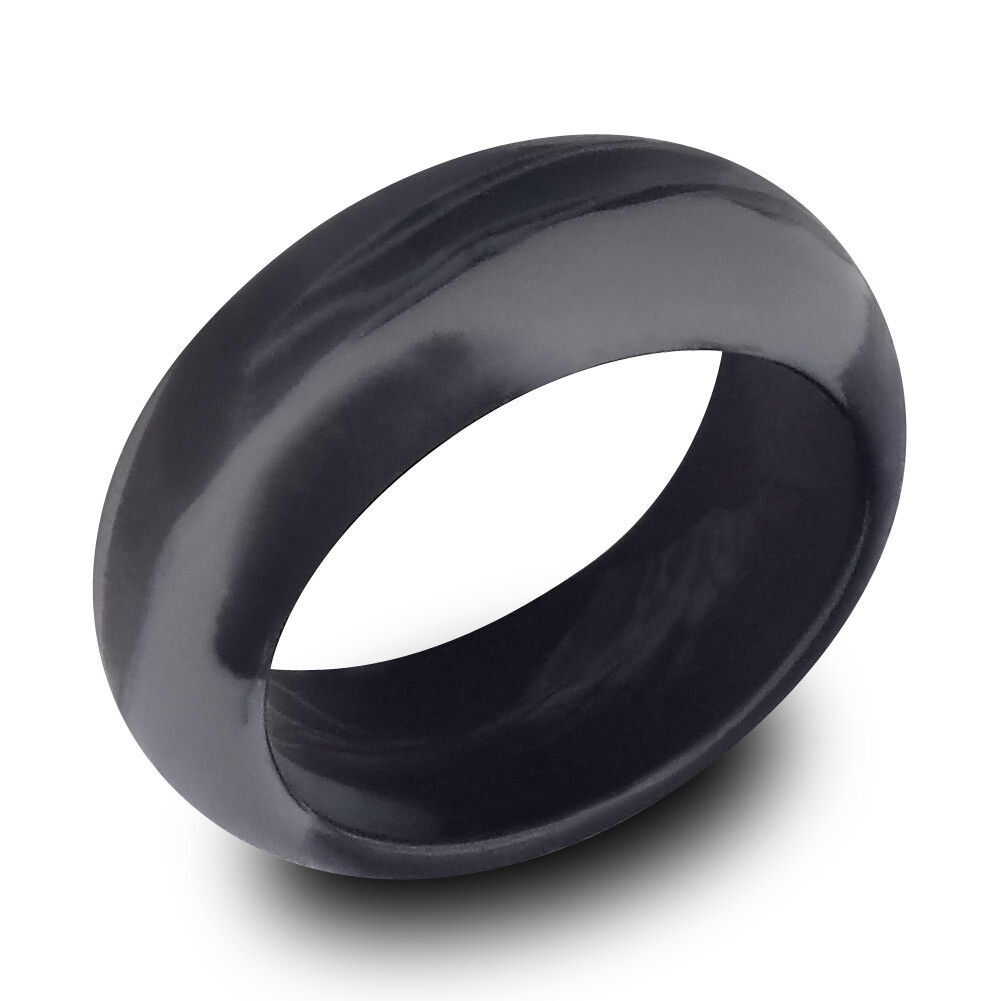 Silicone Wedding Rings for Men Breathable Rubber Engagement Bands Ring 8mm Wide