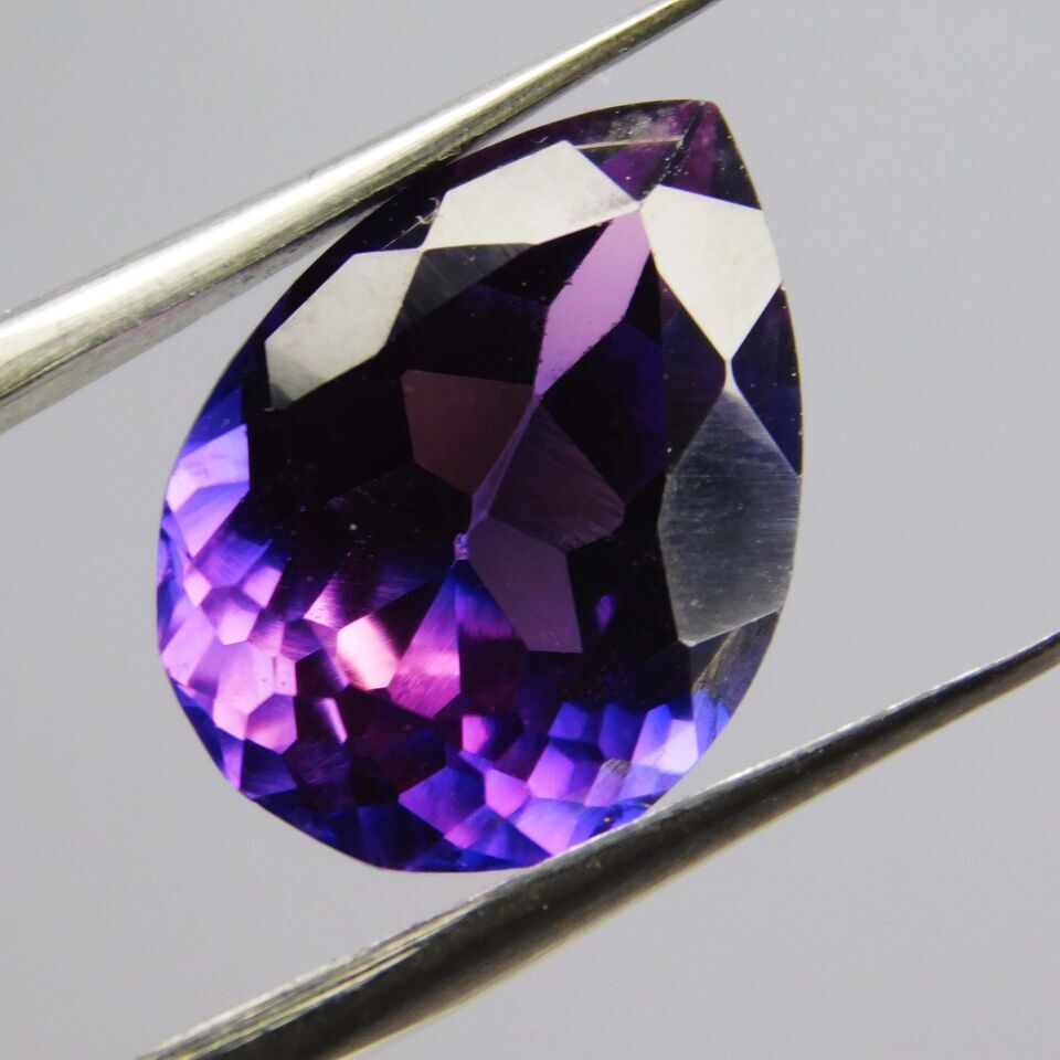 7 Ct NATURAL Extremely Rare PURPLE Tanzanite PEAR Cut CERTIFIED Loose Gemstone