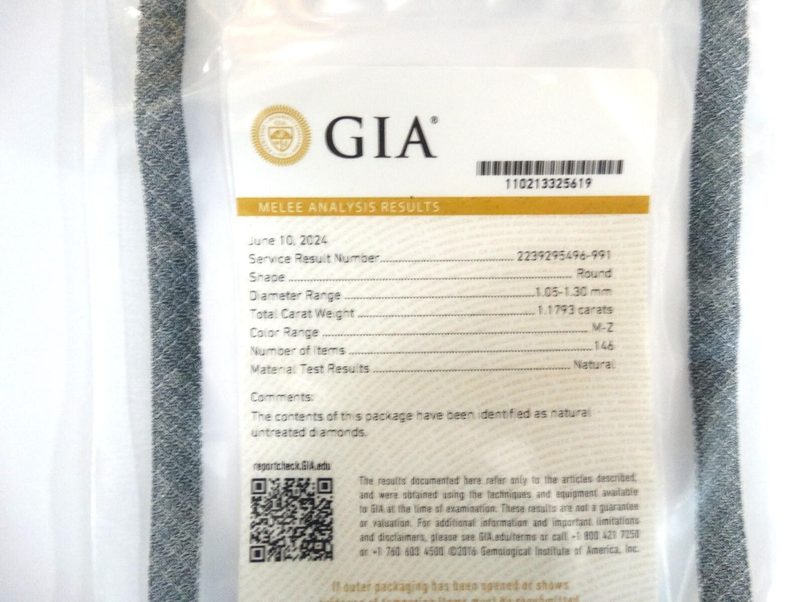 Lot of 146 GIA Certified M-Z Color 1.1793 Carat Natural Round Cut Diamond Melee