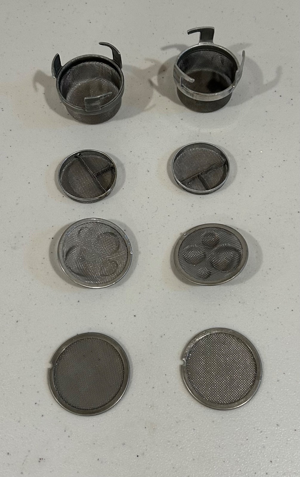 4-piece Vintage 2 1/4″ L & R Watchmakers Watch Parts Cleaning Basket.