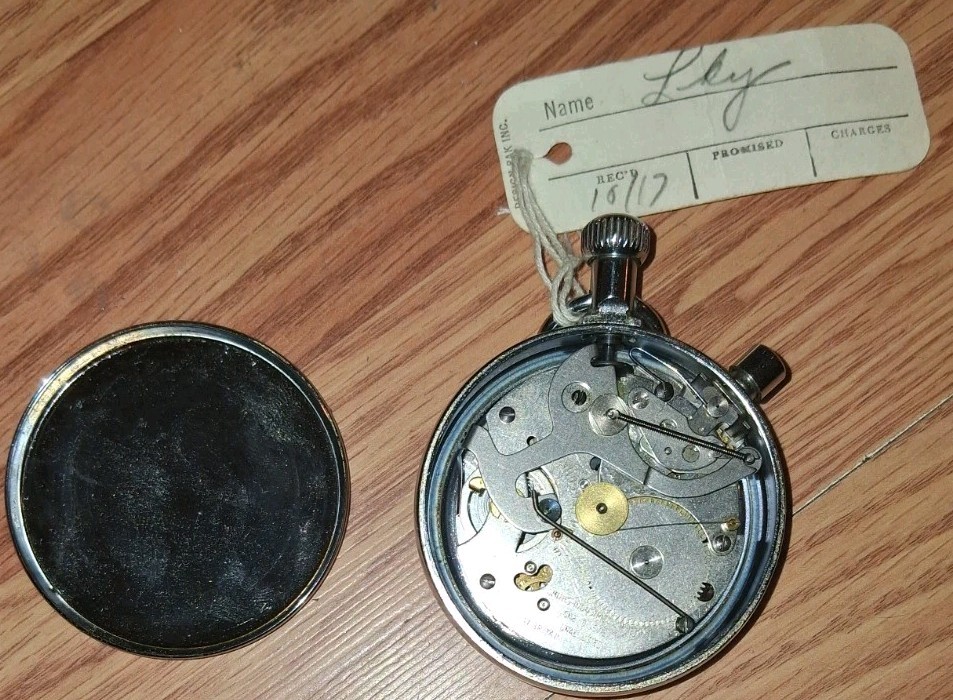 WWII ERA STOPWATCH SMITHS 1940-60S NOT WORKING 1/5 JEWELLED MADE GREAT BRITAIN