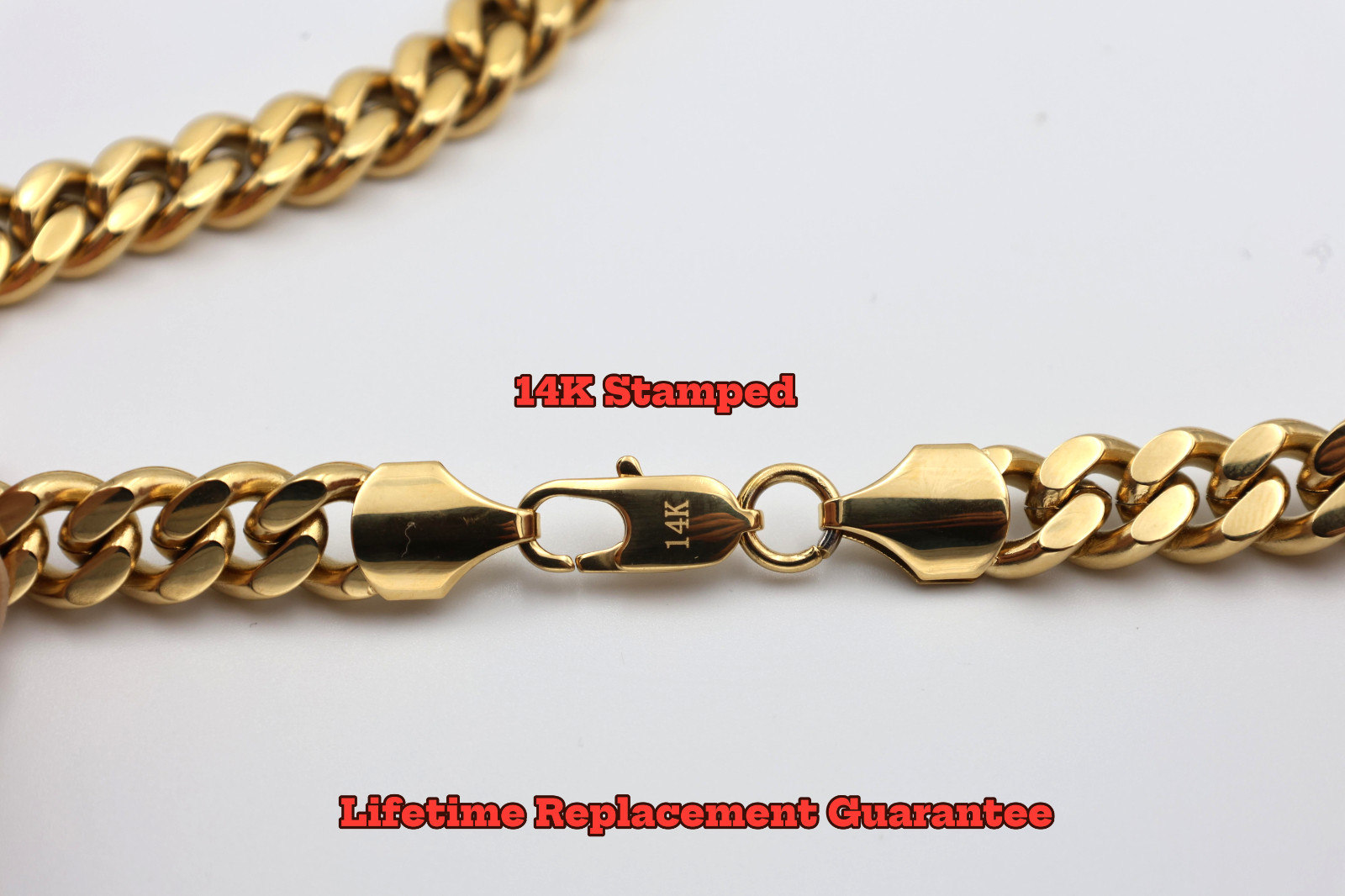 Large Virgin Mary Necklace, Gold Guadalupe Pendant, 14k Heavy Plated, 10mm Cuban