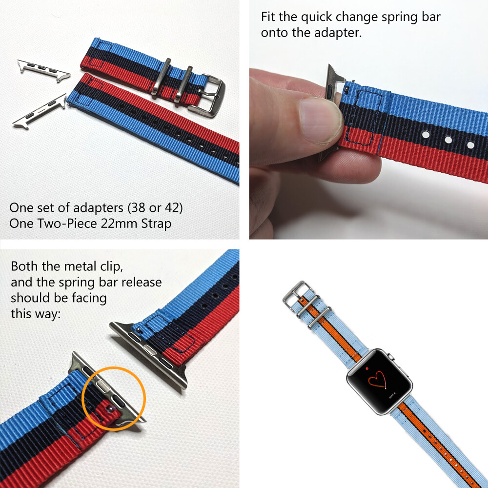 Apple Watch Strap Campionato Club Racing Livery Inspired Bands w/22mm Adapter