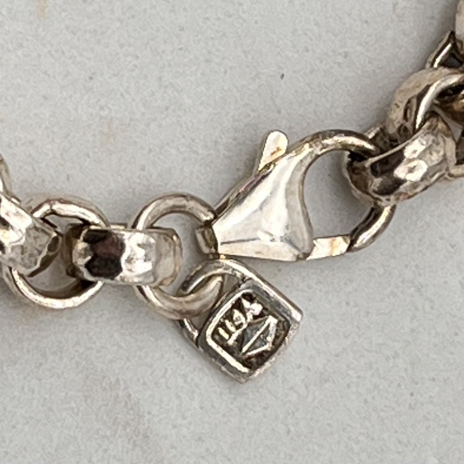 999 Fine Silver Bracelet Chunky Rolo Belcher Links 25 Grams 7″