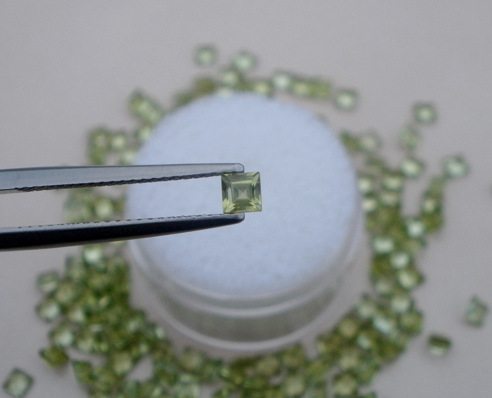 Peridot Square Loose Faceted Natural Gem 3mm