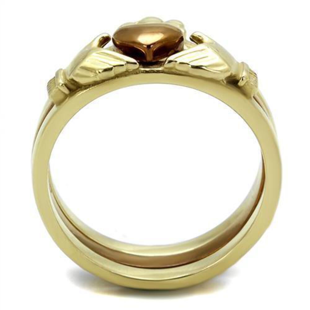 Gold Womens Ring Anillo Para Mujer 316L Stainless Steel Ring 316L Stainless Stee