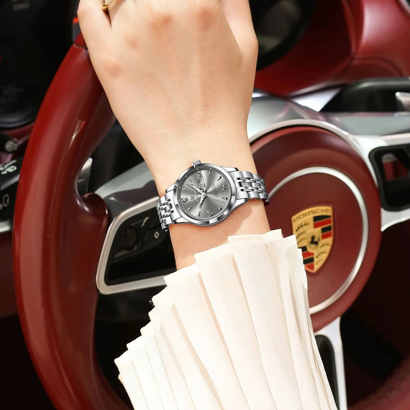Watch For Woman Waterproof Luminous Date Week Ladies Watch