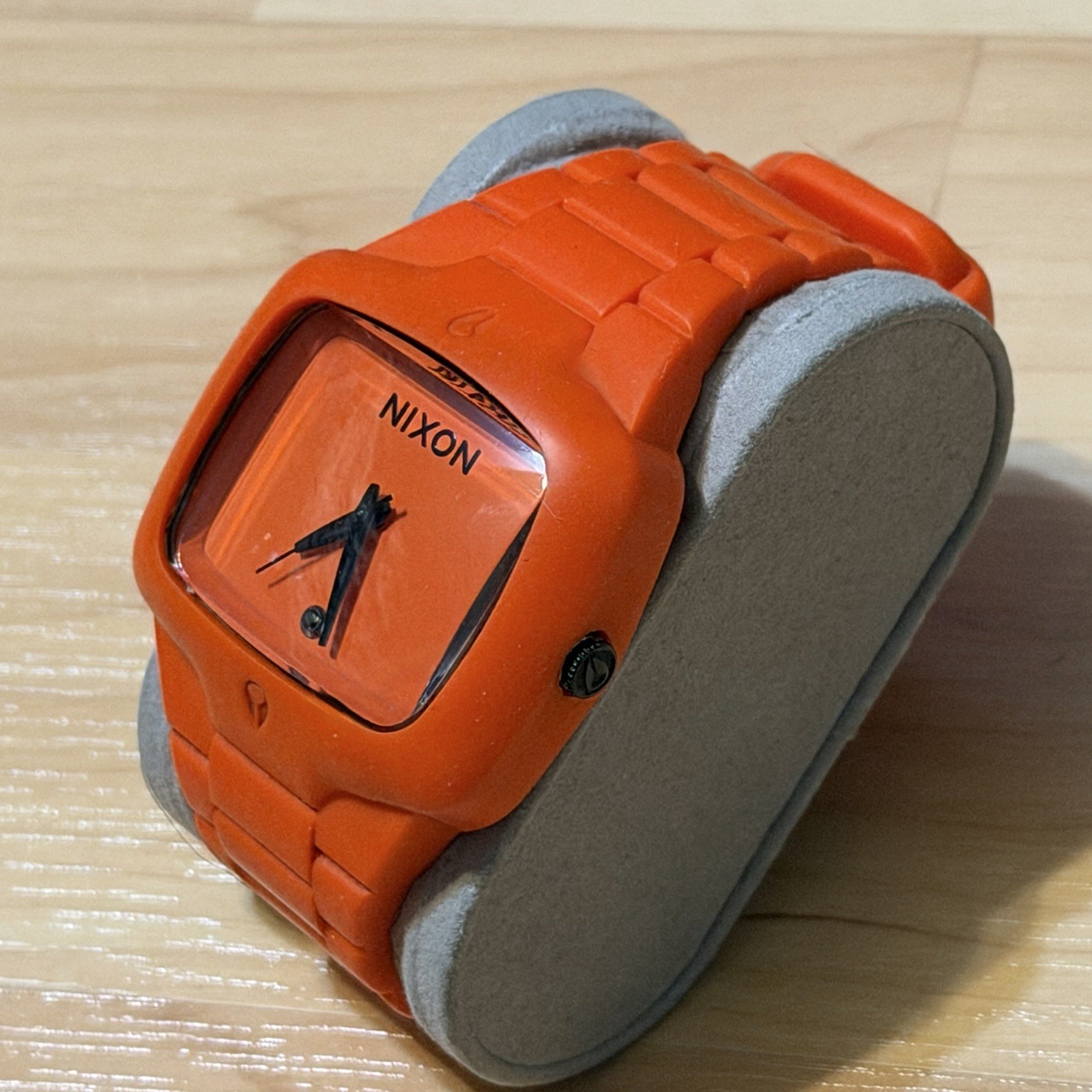 Nixon The Rubber Player “Yes It’s Real” Orange Surf Men’s Analog Watch RUNNING