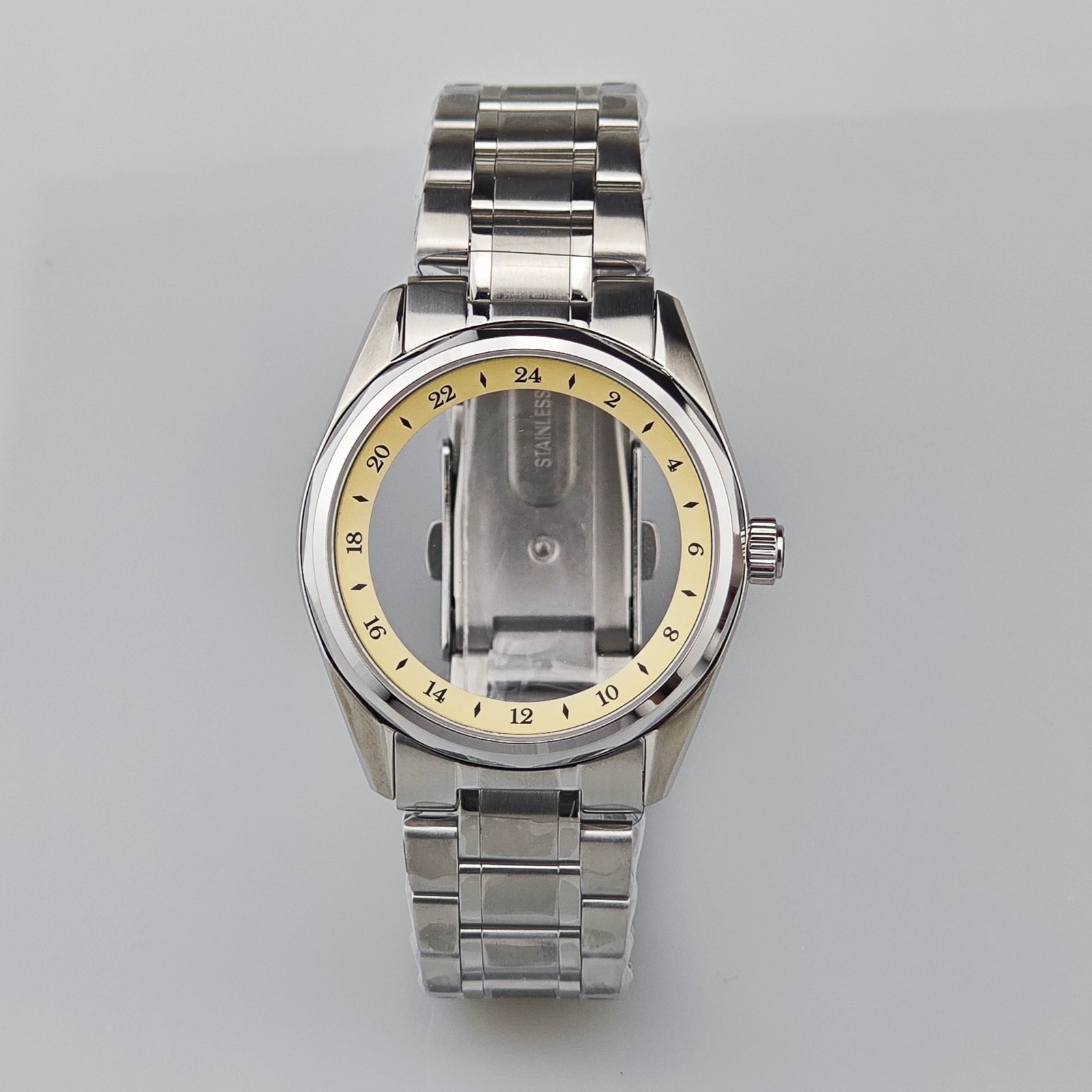 39.5mm Stainless Steel Case+Strap Sapphire Glass For NH34 NH35 NH36 28.5mm Dial