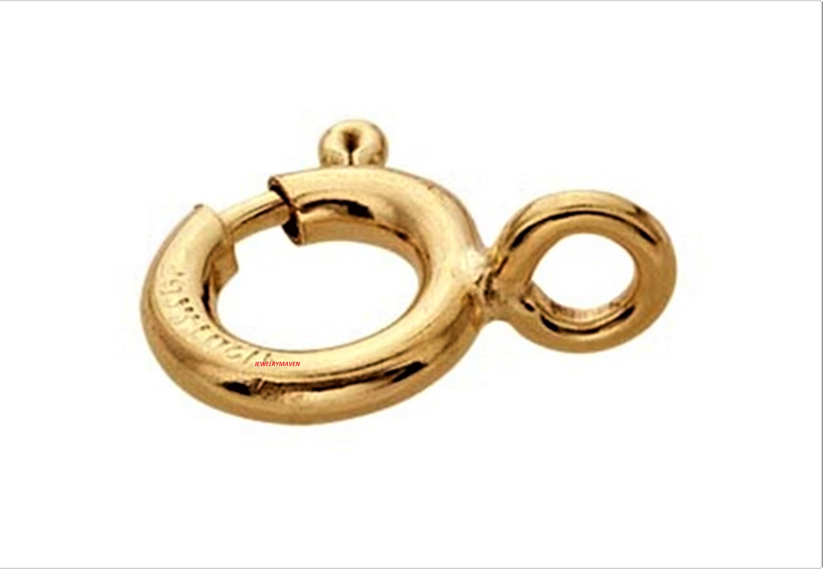 8mm HEAVY DUTY WEIGHT 14k Yellow Gold FILLED Spring Ring Clasp CLOSED Jump USA