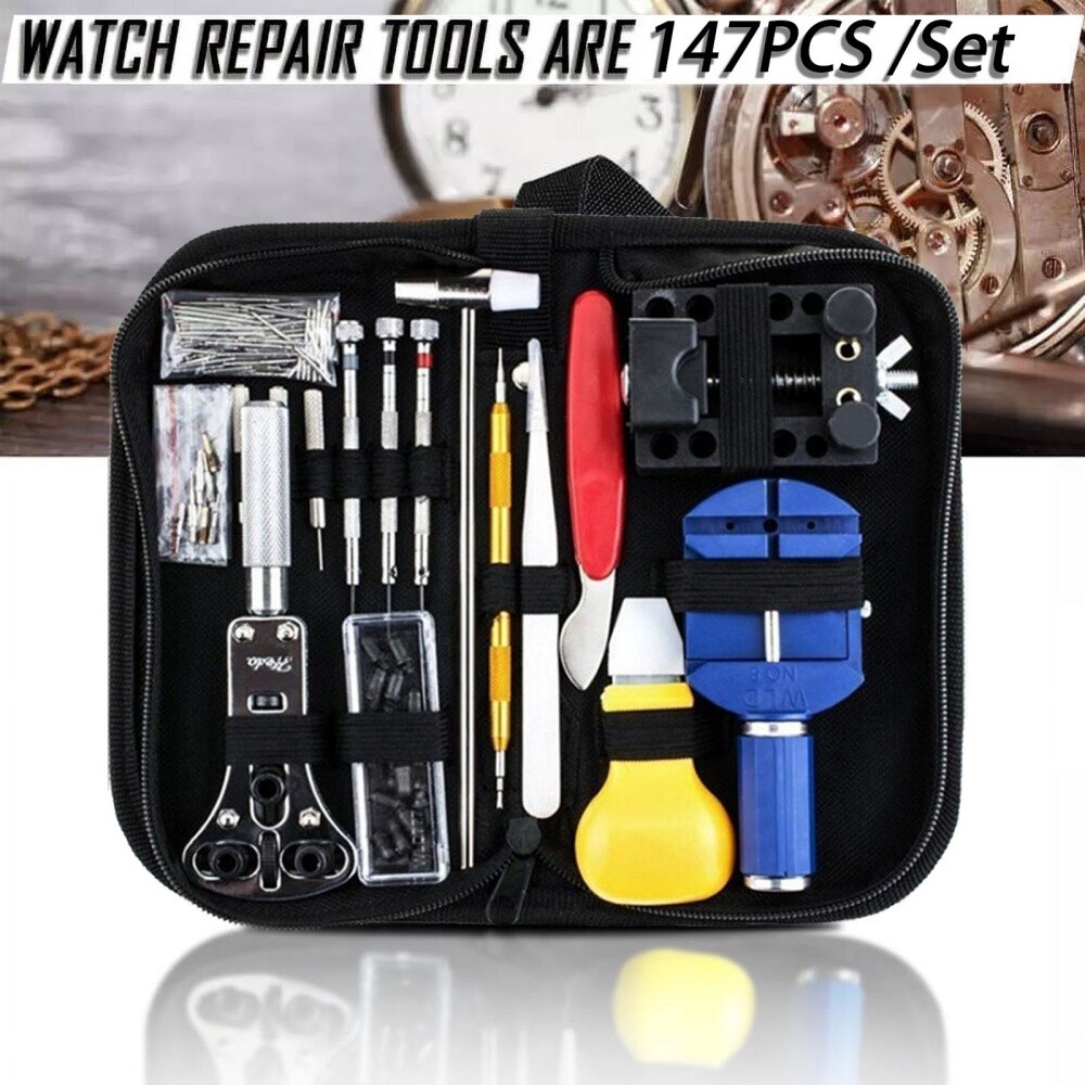 Watch Repair Kit 147 PCS Watch Battery Replacement Tool Kit Watch Remover Tool