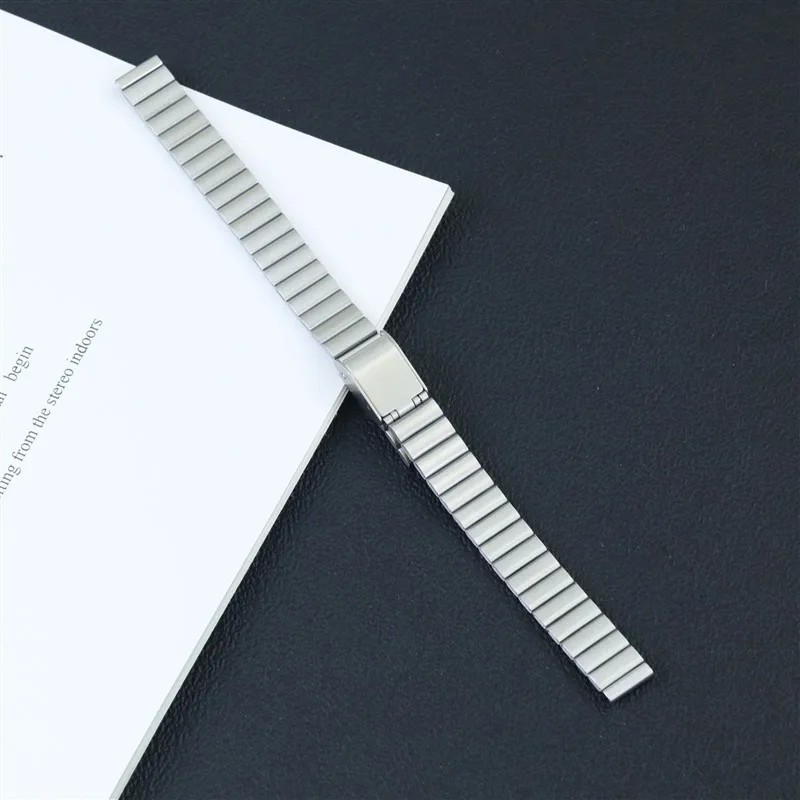 10 12 14 16 18 20mm Piece Bracelet Stainless Steel Strap Fold Buckle Watch Band