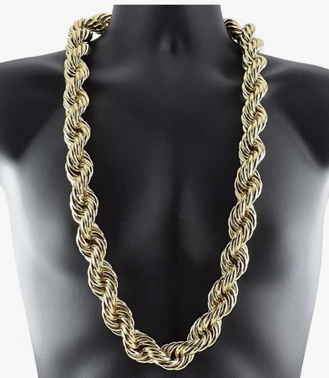 Bling Cartel Heavy 25mm Mens Hollow Thick Rope Dookie Chain 36″ Hip Hop Necklace