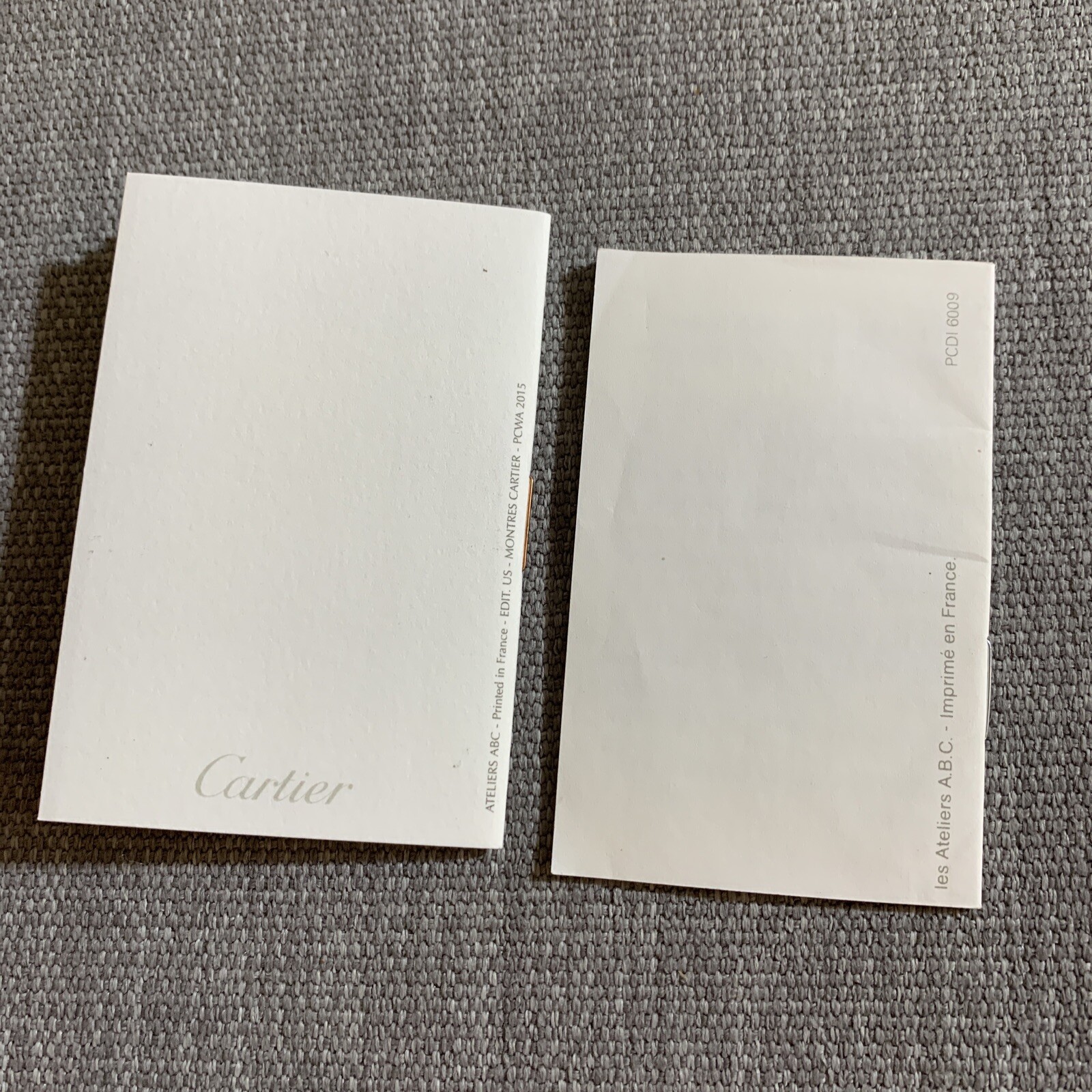 Cartier Watch All Styles Filled 1998 Certificate Warranty Booklet Leaflet Set