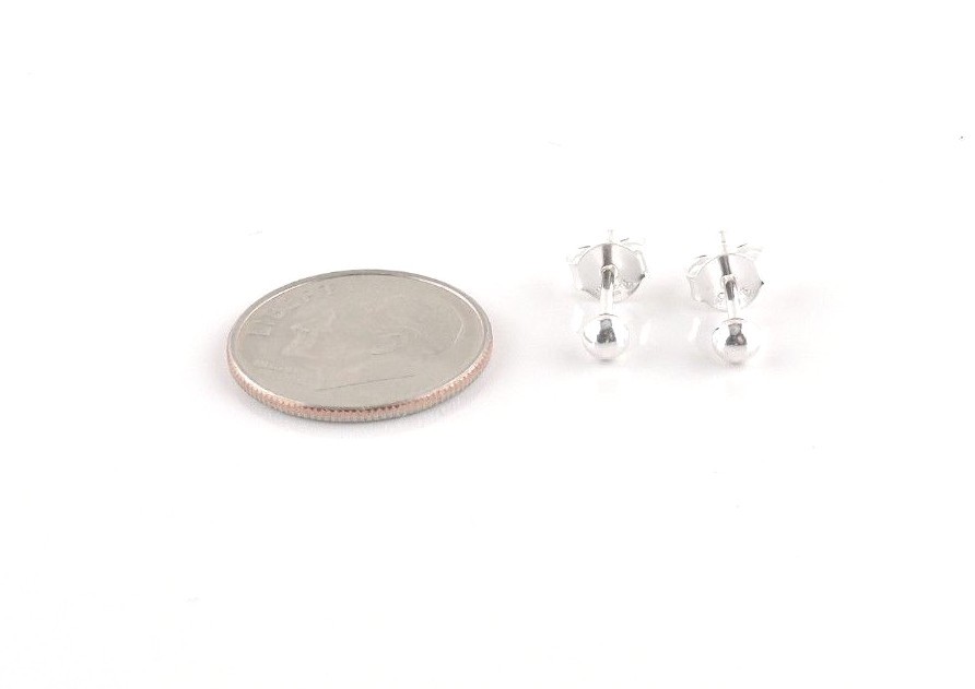 Sterling Silver 2 mm thru 12 mm Ball Stud Earrings – Pairs – Multi Packs – Free