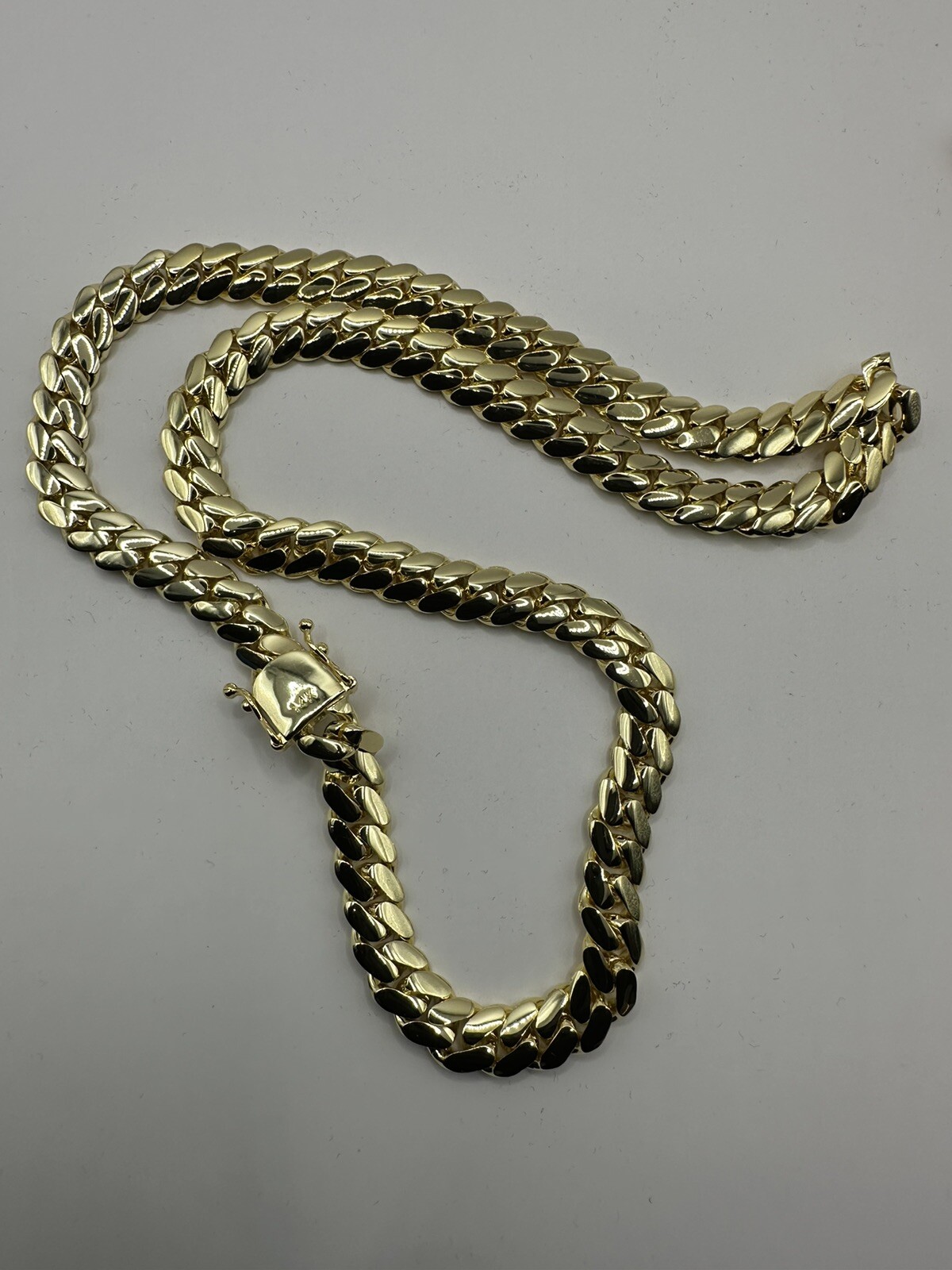 10mm 24″ 105g Handmade Miami Cuban Link Chain – 14k Gold Plated