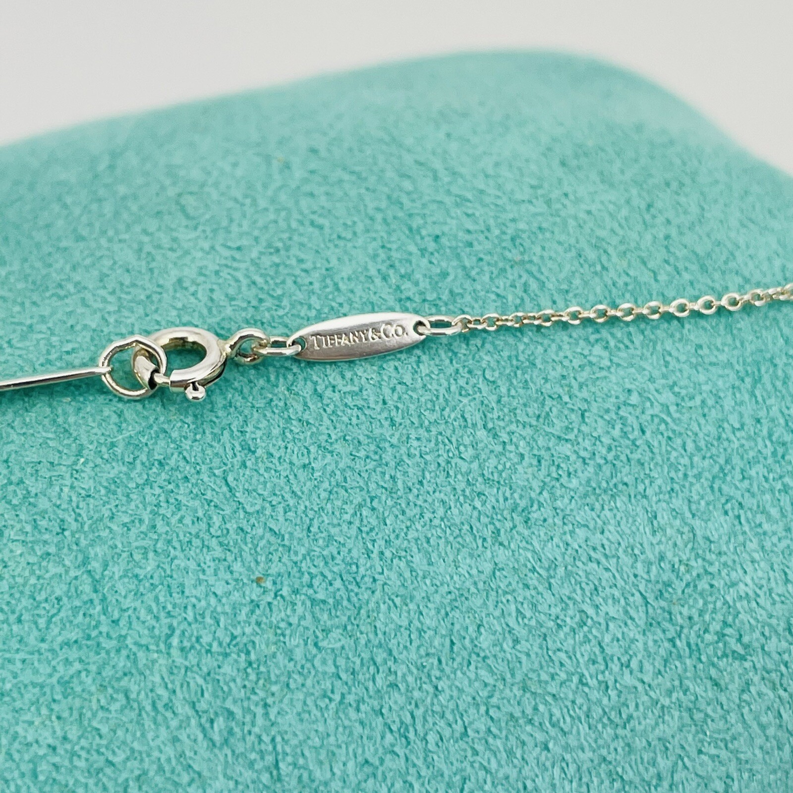 16″ Tiffany & Co Elsa Peretti Chain Necklace 1mm in Sterling Silver