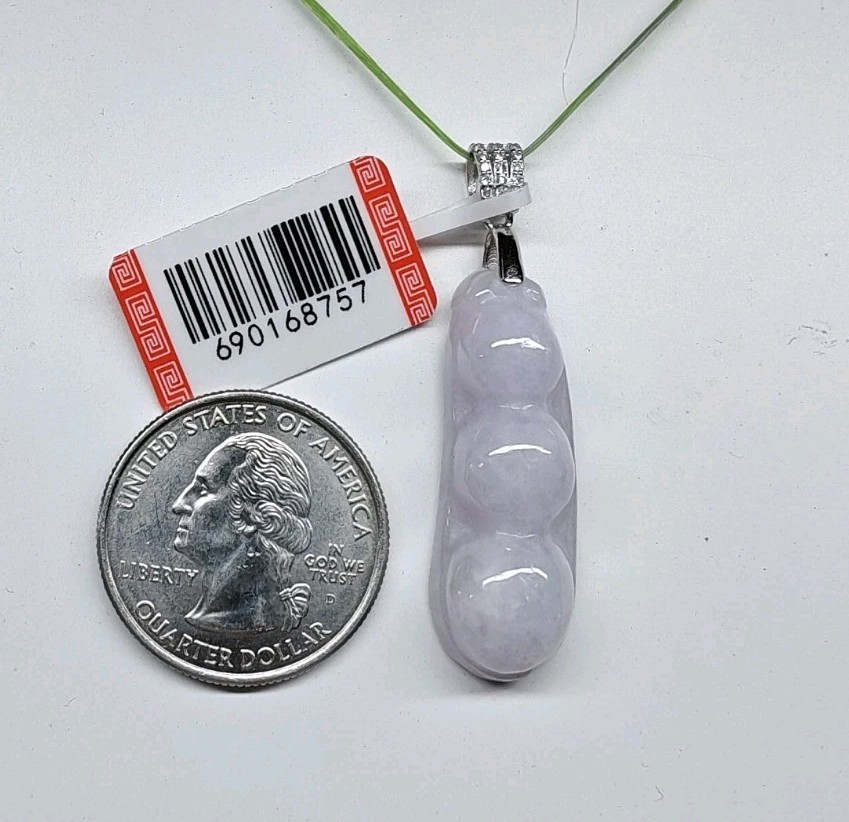 Certificate Jade Gourd Pendant Icy Purple Natural Jadeite Translucent紫色冰透玉葫芦翡翠A货