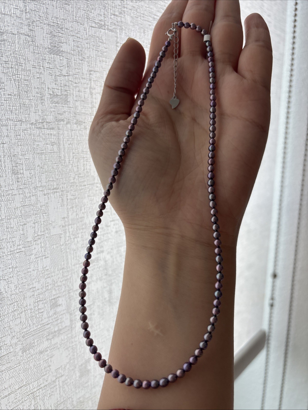 Purple Color Freshwater Pearl Neclace Necklace 16 Inches