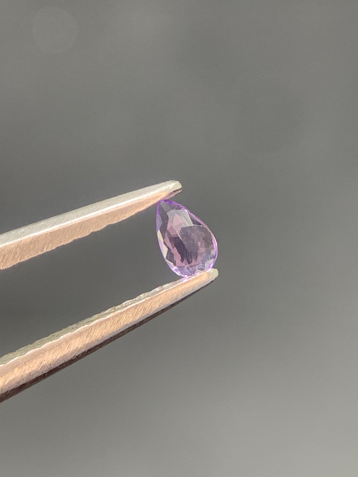 0.09/Ct,Rare Purple Pink Natural Hackmanite,Pear Cut,Uv re,highly tenebrescence,