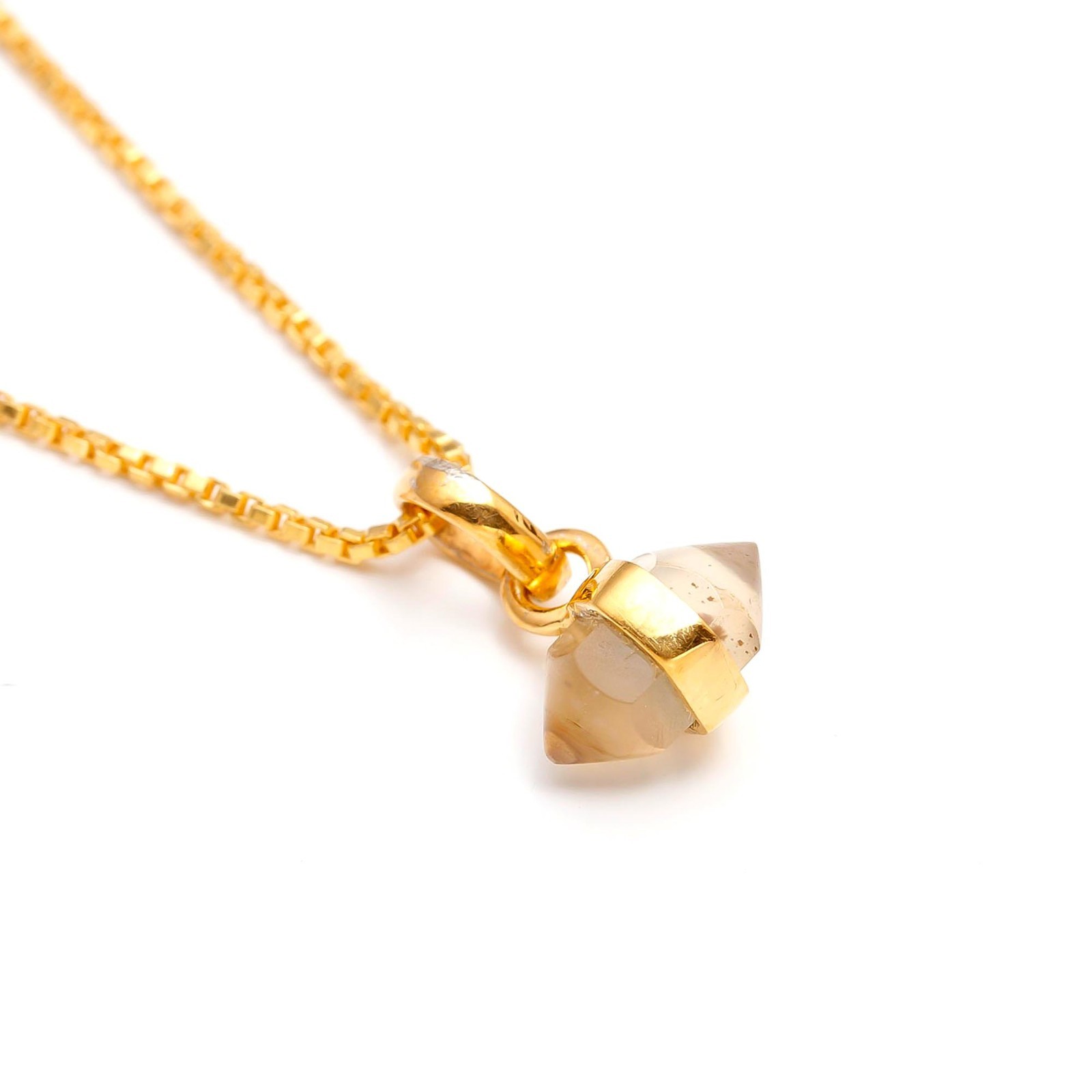 Natural Montana Agate Tower Point Necklace Gold Fill 925 Sterling Silver Jewelry
