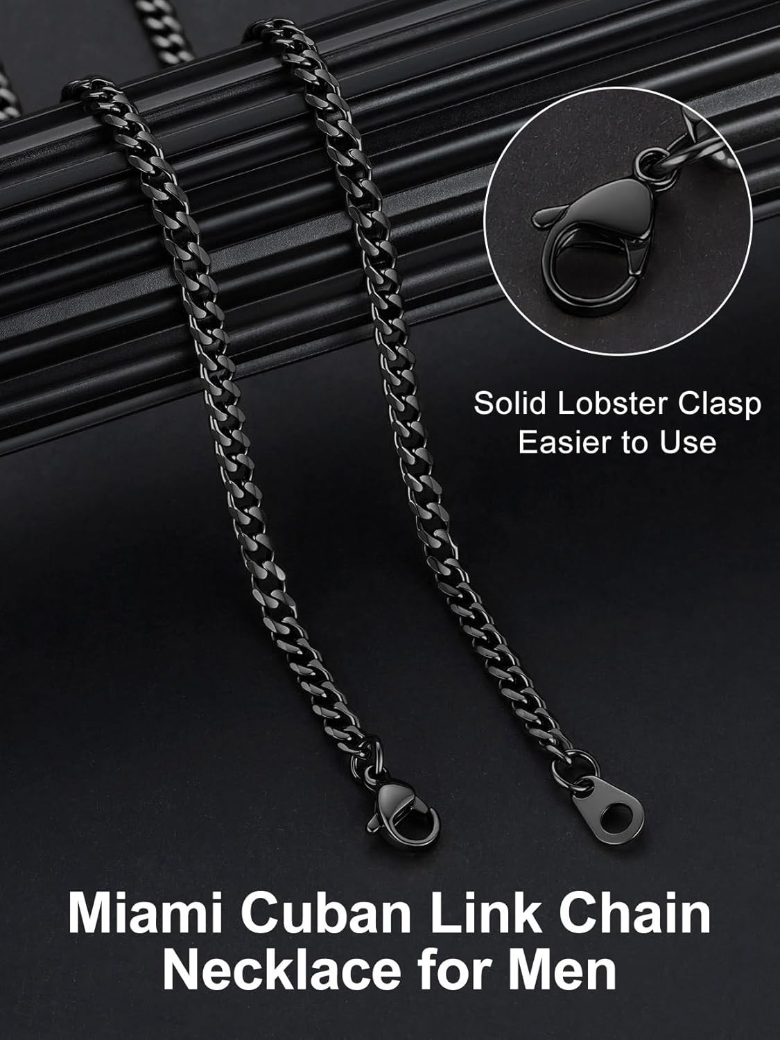 3Mm/6Mm/9Mm/12Mm Miami Curb Cuban Link Chain for Men Women, 316L Stainless Stee