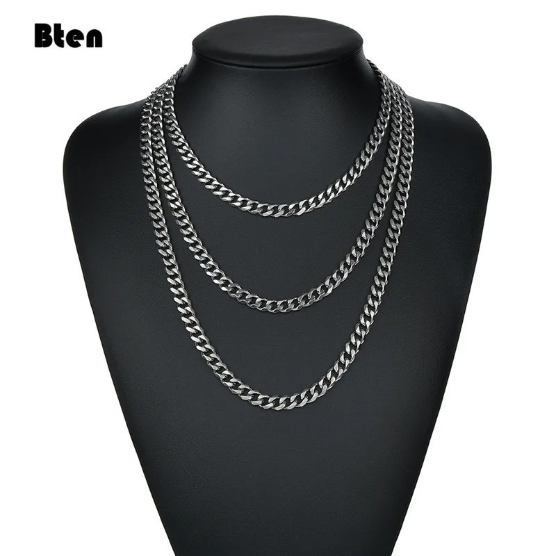 Men’s Stainless Steel Cuban Link Chain Necklace