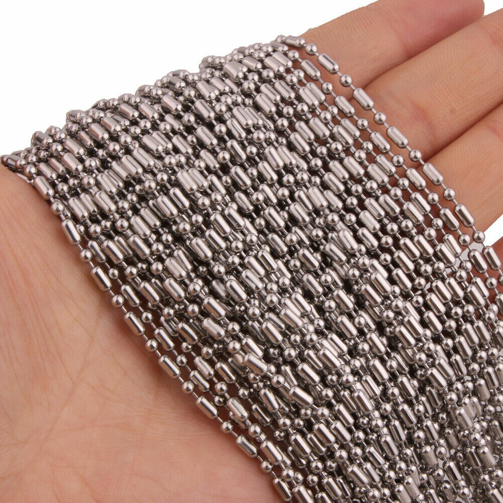 50/100pcs Lots Wholesale In Bulk Stainless Steel Bamboo Chain Necklace 16″-40″