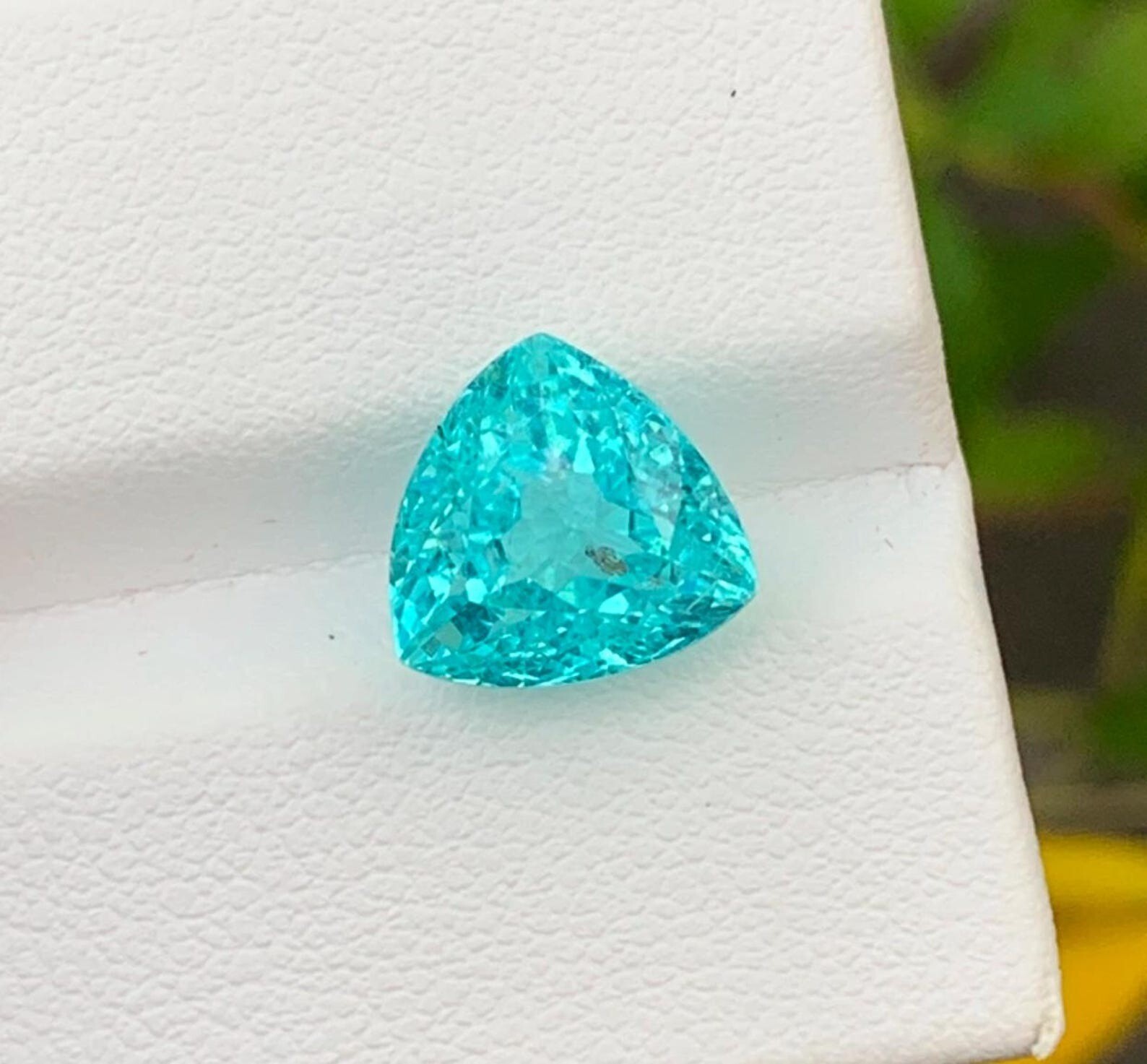 5.21 Ct Certified Natural Blue Paraiba Tourmaline Loose Trillion Cut Gemstone