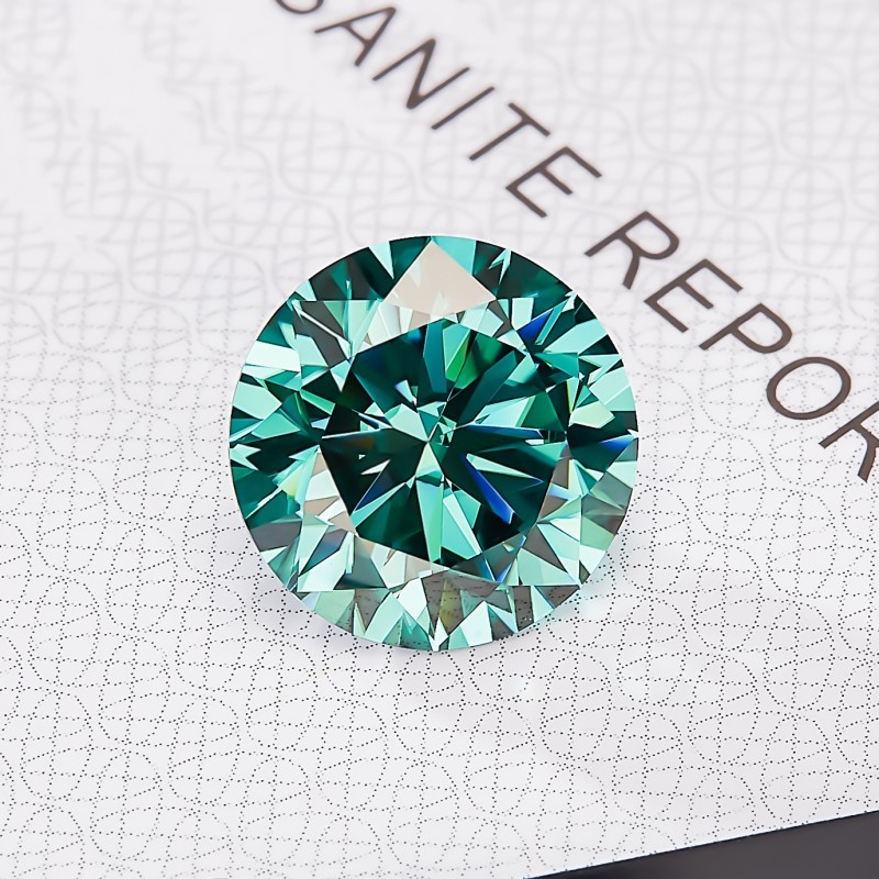 Green Round Cut 0.1-13ct VVS1 GRA Certificate Loose Moissanite Factory Directly