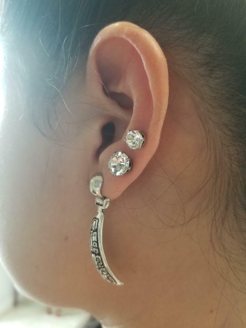 Earrings Magnetic with Prong Set Cubic Zirconia 6mm or 5mm- Sold as a Pair