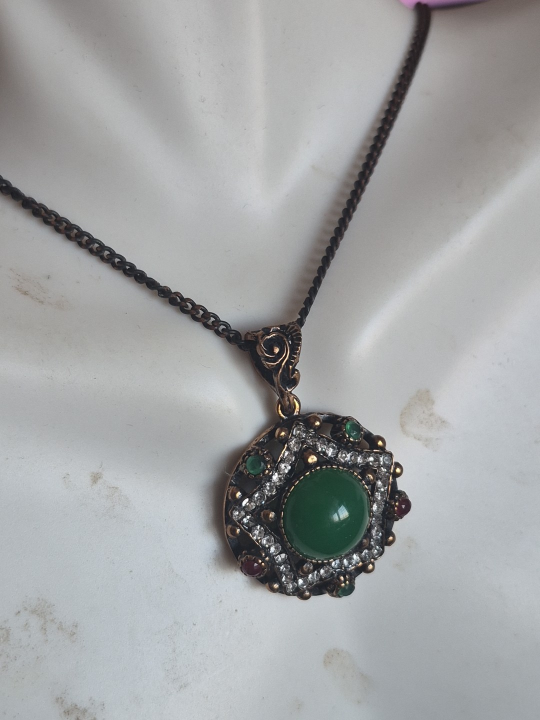 Turkish Emerald Ruby Zircon 2pc Set