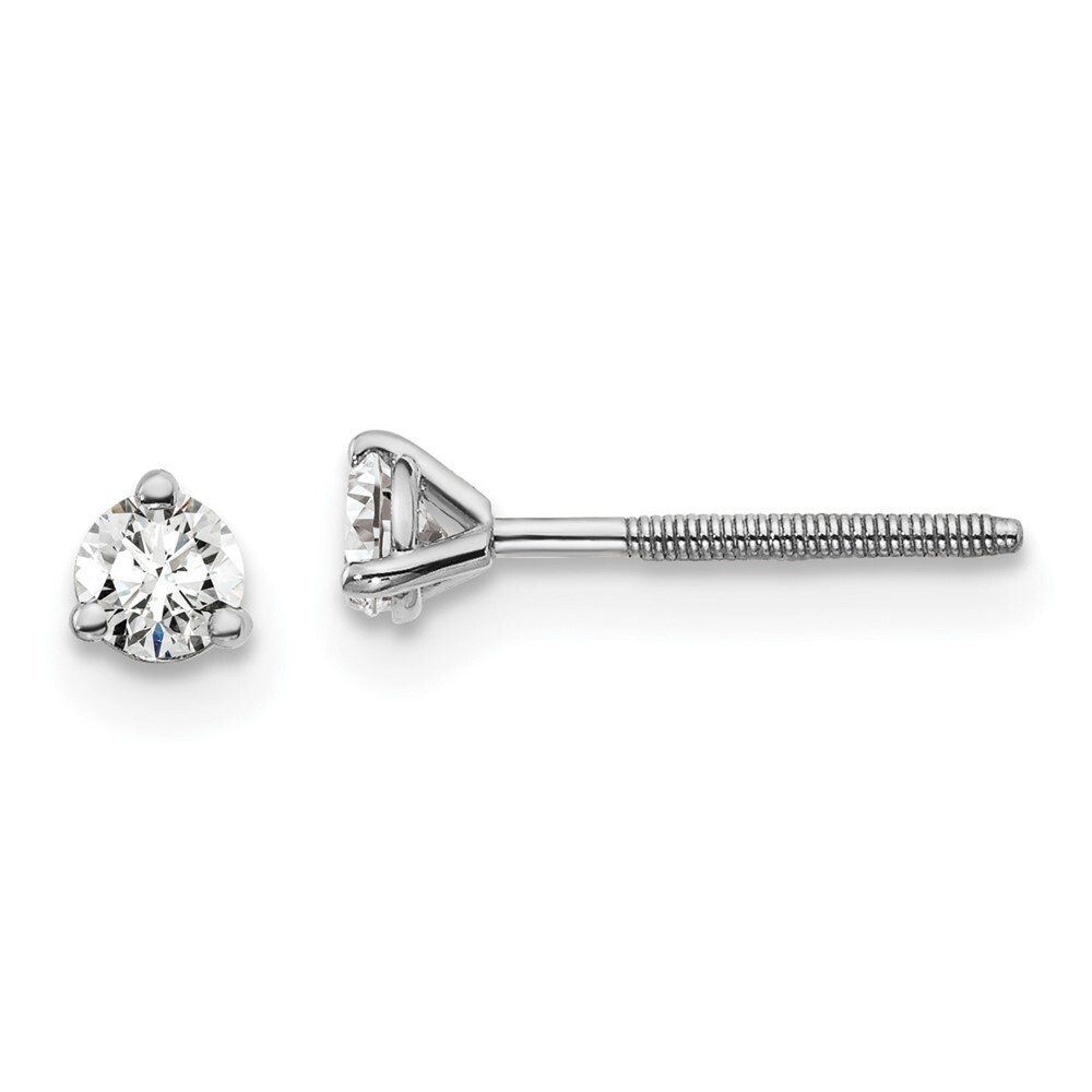 1/5 Ct Lab Grown Diamond Stud Earrings in 14k White Gold ( VS/SI, DEF)