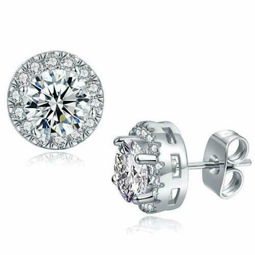 3 PACK SET 925 Sterling Silver Stud Earrings For Women