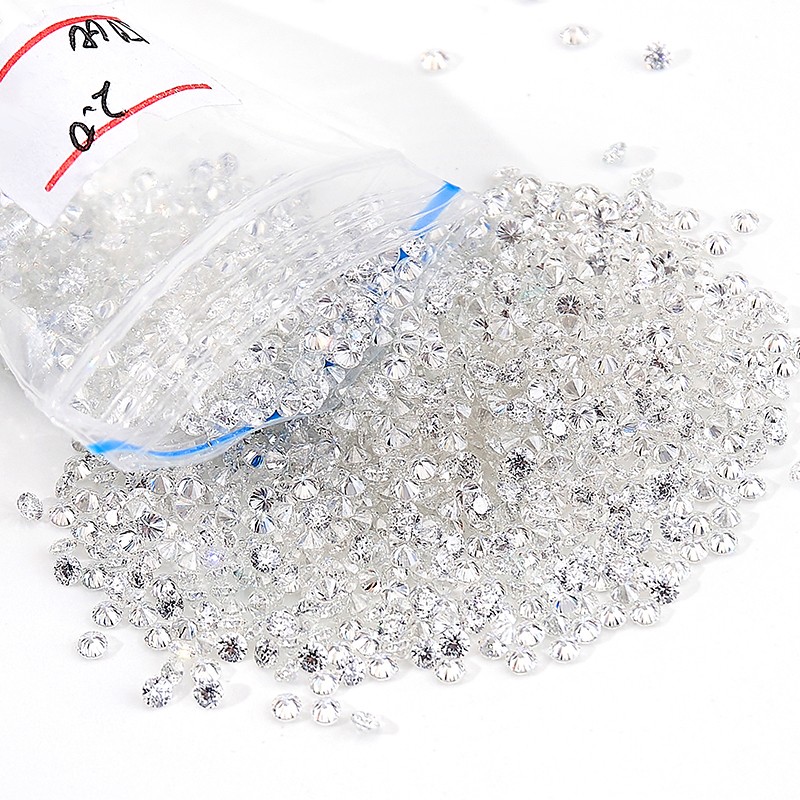 US Wholesale Price 1CT 0.8-2.9mm Round D Color VVS1 Loose Moissanite Stones Lot