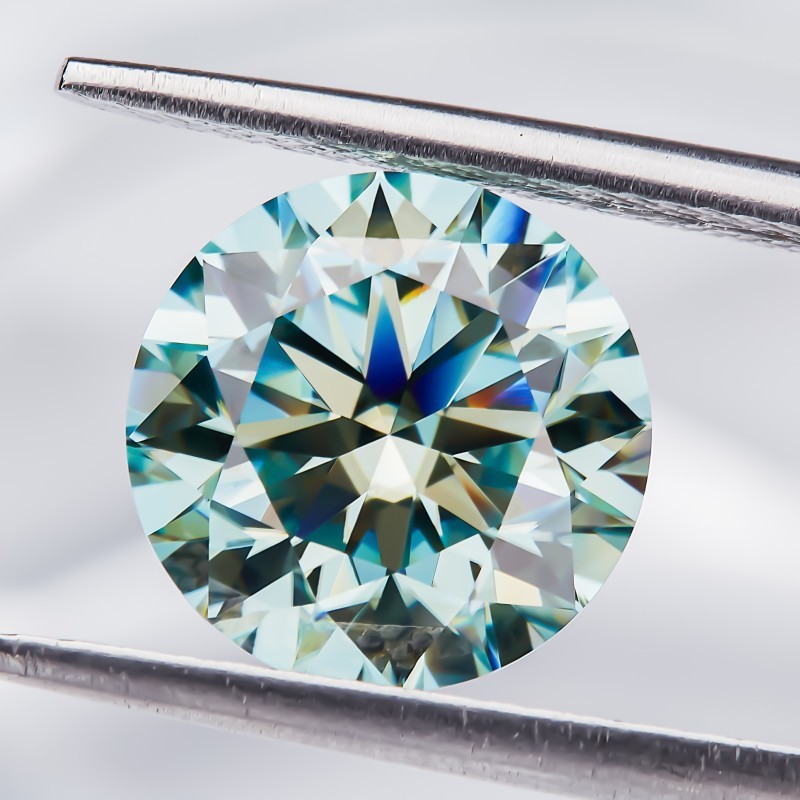 GRA Certified White D Color Loose Moissanite VVS1 Round Cut for Jewelry Making
