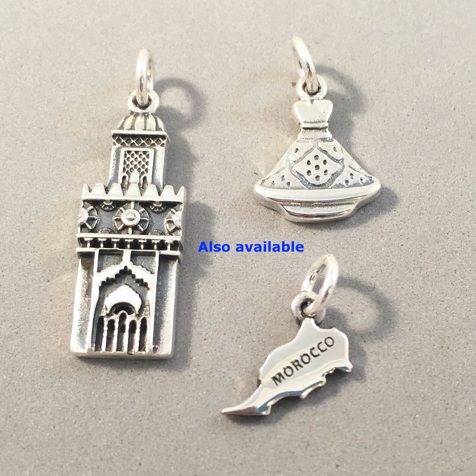 .925 Sterling Silver TAJINE CHARM Morocco Marrakesh Tagine Maraq NEW 925 TZ09