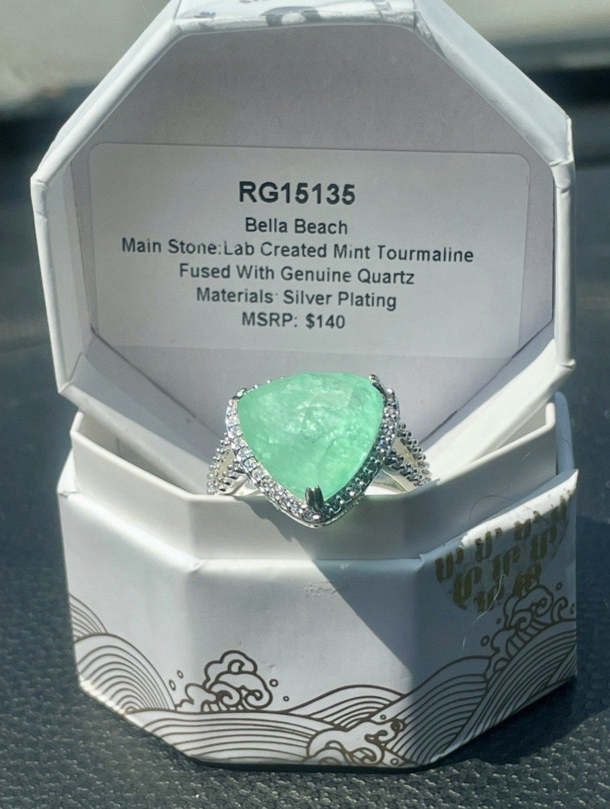 Bomb Party Resort Wear Collection ‘Bella Beach’ RG15135 Ring Sz 9 Silver Plating