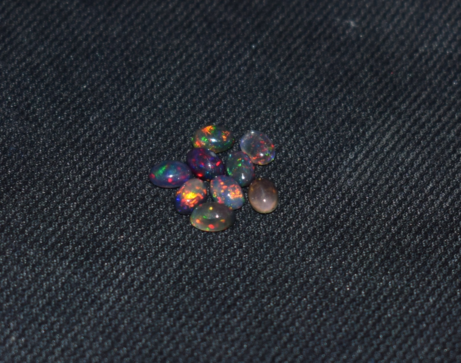 9Pcs 4X6mm Natural Ethiopian Welo Fire Opal Loose Gemstone Cabochon L071