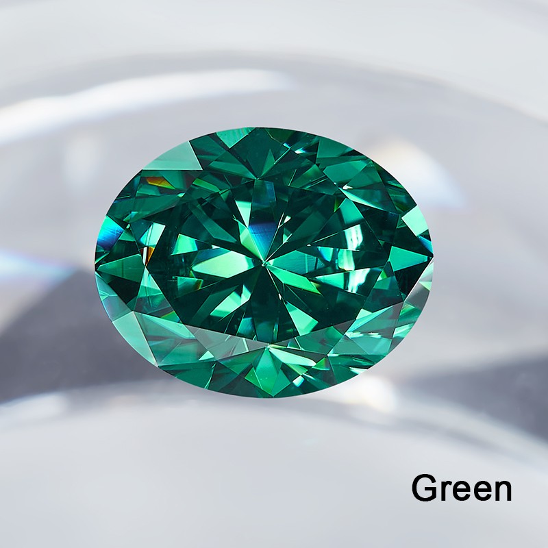 Hot Sale 0.1-10ct Oval Cut Multicolor Loose Moissanite GRA VVS1 Factory Directly