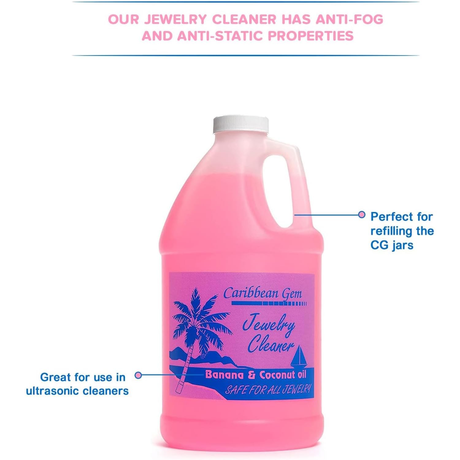 Gem Banana & Coconut Oil Jewelry Cleaner (1/2 Gallon Refill) – Jewelry Cleaning