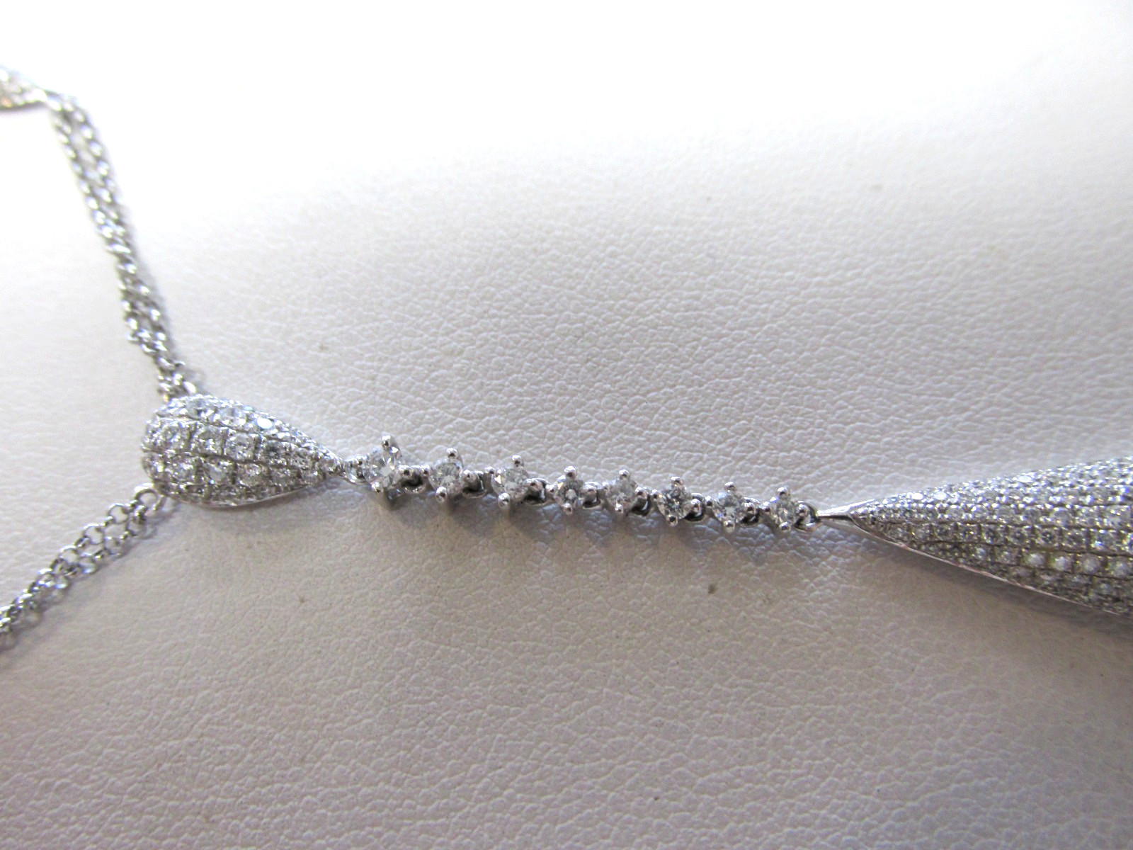 Stunning Near Perfect VS1-2 G Natural Diamond Necklace 16 in. 14k WG MAKE OFFER