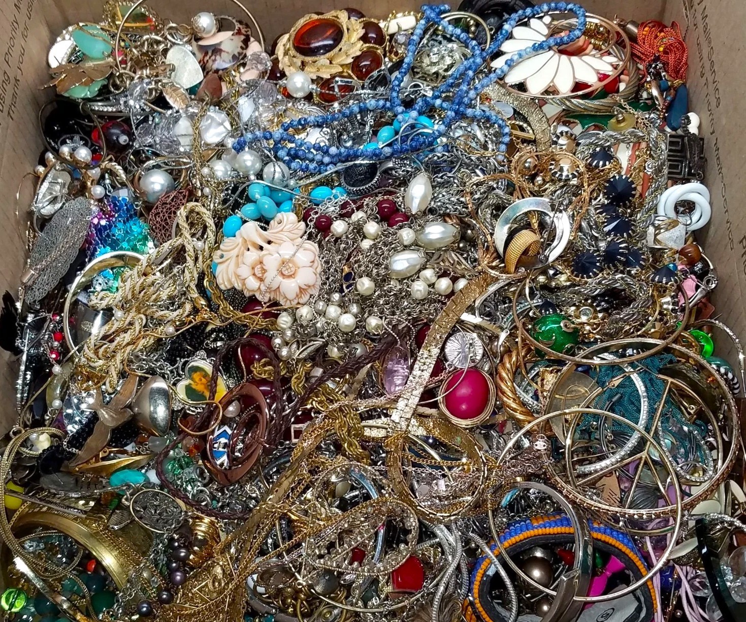 Jewelry Treasure Lot Unsearched Unsorted Vintage & New Junk & Good Resell 3 Lbs