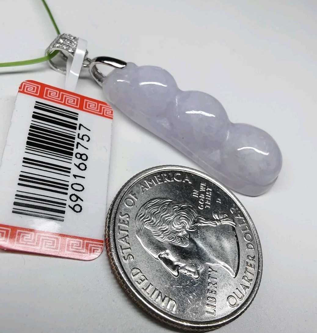 Certificate Jade Gourd Pendant Icy Purple Natural Jadeite Translucent紫色冰透玉葫芦翡翠A货