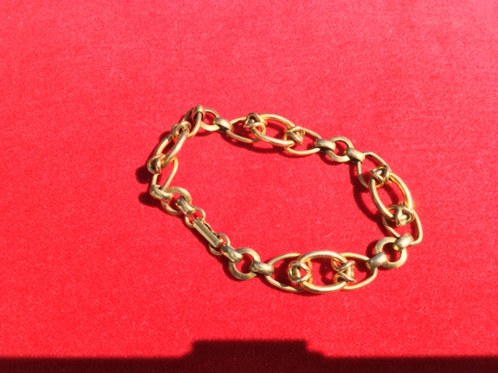 Vintage Mid Century 1/20 12K GF Interlocking Circle Link Chain Bracelet HSB