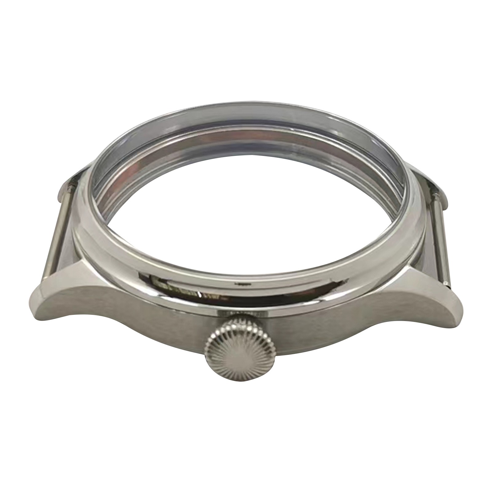42mm Stainless Steel Mineral Glass Watch Case For ETA 6497 6498 ST3600 Movement