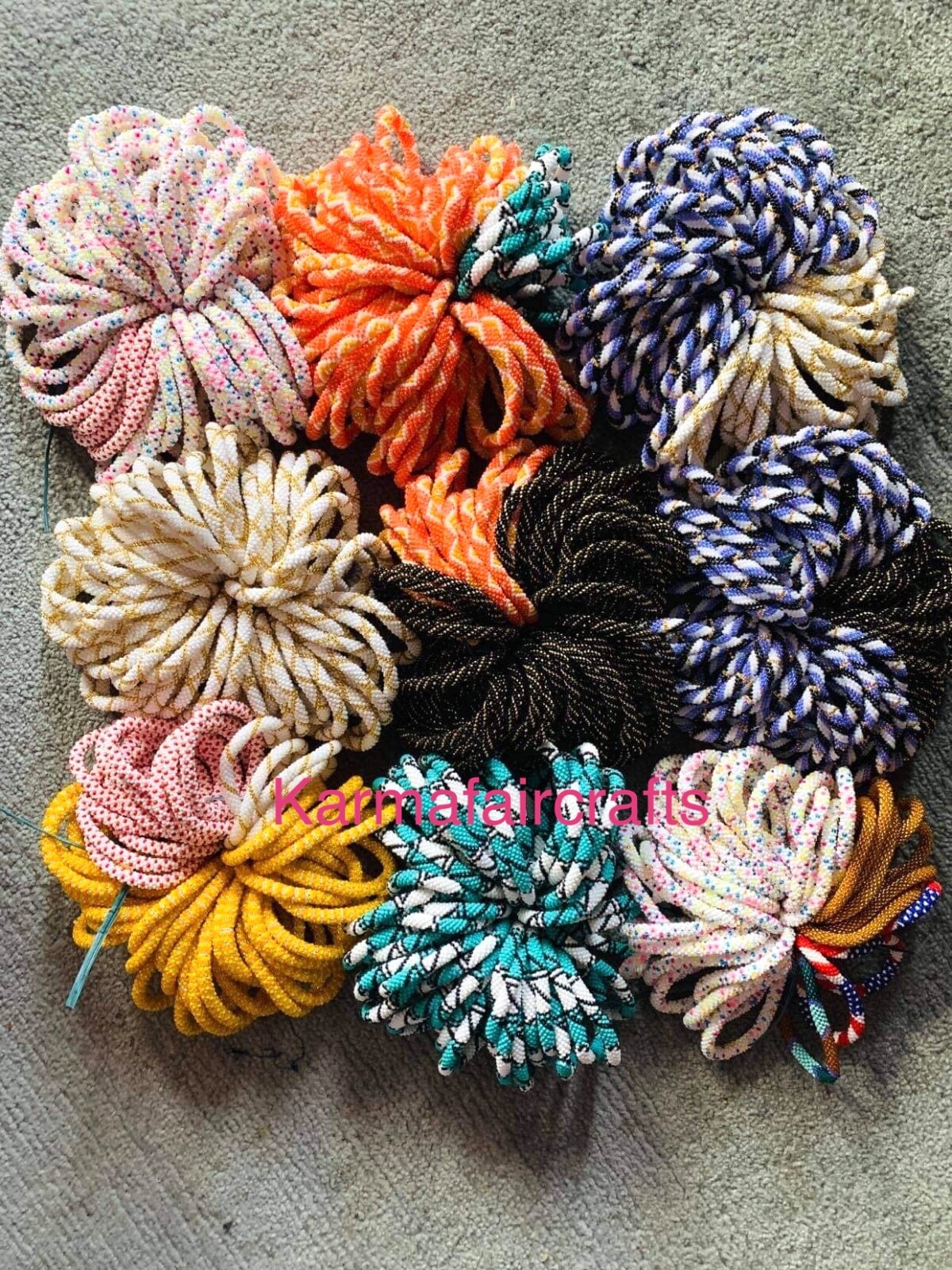 SALE-Wholesale Nepal Glass Beaded Bracelets. 100 pieces. Premium Random Colors.