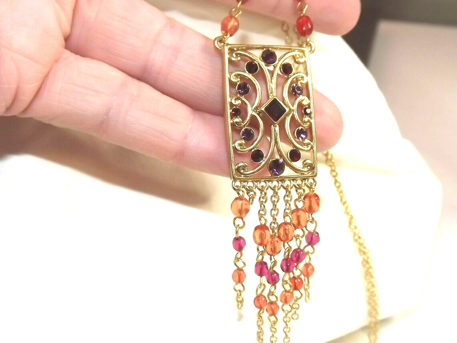 August Max Necklace Gold Tone Bohemian